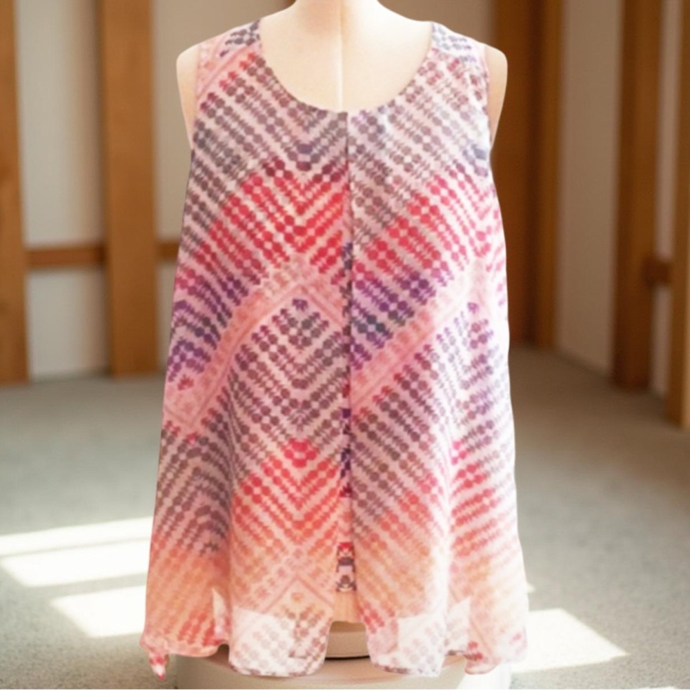 Sharagano Sleeveless Blouse Tunic 2X